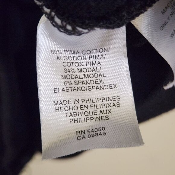 Anne Klein Vintage Black Pima Cotton Hoodie Size XL - Picture 8 of 8